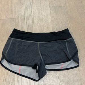 Lululemon Running / Track Gray Shorts. Size 6